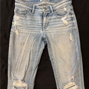 Buckle Light Blue Distressed Skinny Jeans